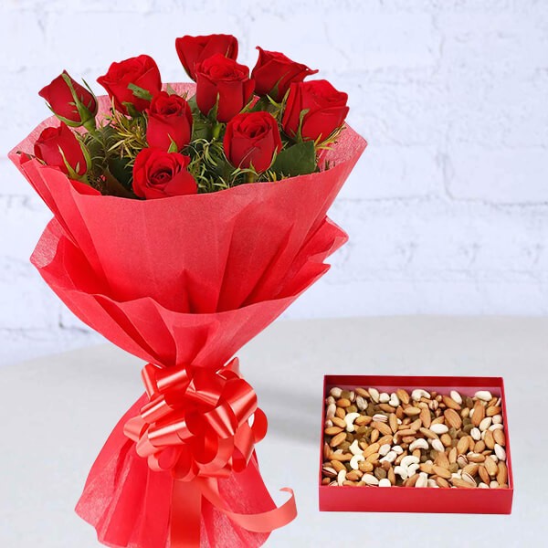Red Eternity - for Midnight Flower Delivery in India 
