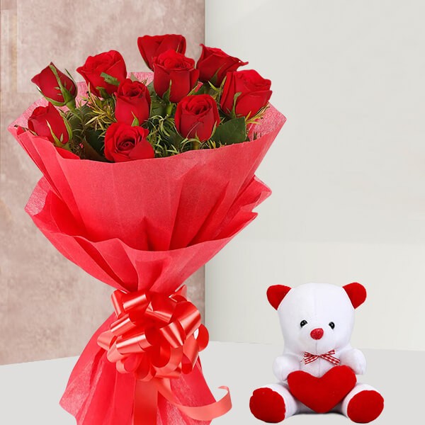 Red Rose N Teddy