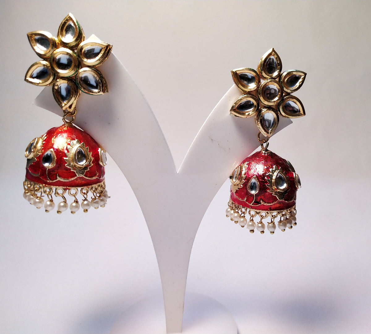 Red Jhumkas