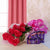 Rose And Choco Treat- - for Online Flower Delivery In India -This Beautiful combination of flower and chocolate consists of 10 Fresh Red Roses nicely wrapped in Pink paper and Pink ribbon bow 5 Cadbury Dairy Milk Chocolates (13 gms) Note: While we always strive to ensure that products are accurately represented in our photographs, from season to season and subject to availability, our florists may be required to substitute one or more flowers for a variety of equal or greater quality, appearance and value. Also for cakes, Actual design and arrangement might differ based on chef, seasonal elements and ingredient availability. 