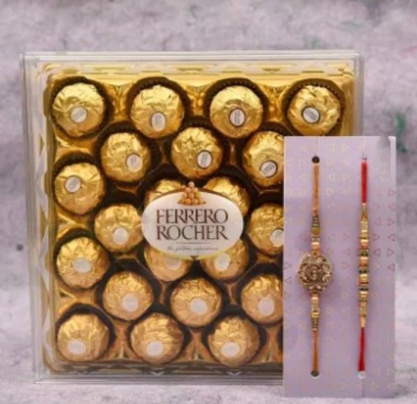 Set Of Ferro With Rakhi - for Flower Delivery in India 