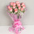 A Dream Come True- - for Online Flower Delivery In India -This Special flower bouquet contains : 12 Pink Roses Seasonal fillers (green or white) Nicely wrapped with cellophane While we always strive to ensure that products are accurately represented in our photographs, from season to season and subject to availability, our florists may be required to substitute one or more flowers for a variety of equal or greater quality, appearance and value. 