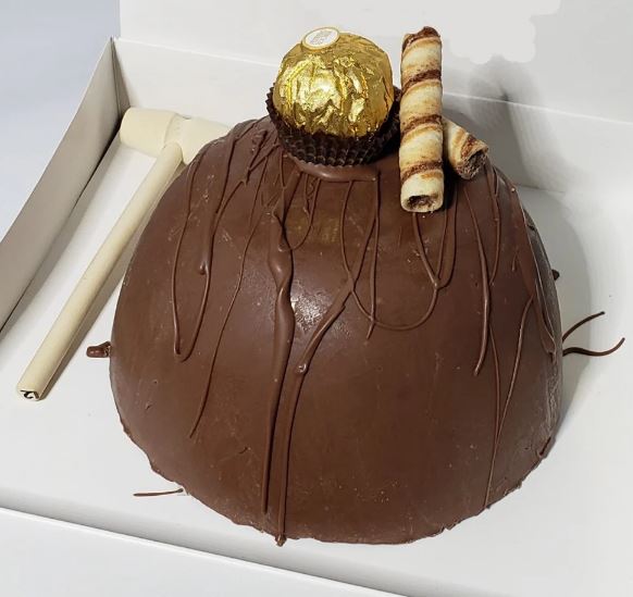 Savory Ferrerorocher Pinata Cake - for Midnight Flower Delivery in India 