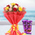 Silk Desire- Flower Delivery in Category | Combos | Flowers and Chocolates Combo -This Beautiful combination of flower and chocolate consists of 10 Fresh Mix Color Roses nicely wrapped in Red paper and Multicolored ribbon bow 2 Cadbury Dairy milk Silk Chocolate (65 gms) Note: While we always strive to ensure that products are accurately represented in our photographs, from season to season and subject to availability, our florists may be required to substitute one or more flowers for a variety of equal or greater quality, appearance and value. Also for cakes, Actual design and arrangement might differ based on chef, seasonal elements and ingredient availability. 