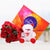 Small Cute Treat- Midnight Flower Delivery in Category | Combos | Flowers-This Beautiful combo consists of 6 Pices Fresh Red Roses nicely wrapped with Red Paper Seasonal green/white fillers 6 Inch teddy bear and One cadbury celebration box(135GM) Note: While we always strive to ensure that products are accurately represented in our photographs, from season to season and subject to availability, our florists may be required to substitute one or more flowers for a variety of equal or greater quality, appearance and value. Also for cakes, Actual design and arrangement might differ based on chef, seasonal elements and ingredient availability. 