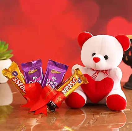 Chocolates & Small Teddy - from Best Flower Delivery in India 
