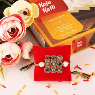 Stunning Rakhi Surprise Gift - for Flower Delivery in India 