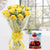 Sunshine Jamun Deluxe- - for Midnight Flower Delivery in India -This Beautiful combination of flower and sweets consists of 10 Fresh Yellow roses nicely wrapped with a Cellophane paper and Yellow ribbon bow 1 kg Gulab Jamun Note: While we always strive to ensure that products are accurately represented in our photographs, from season to season and subject to availability, our florists may be required to substitute one or more flowers for a variety of equal or greater quality, appearance and value. Also for cakes, Actual design and arrangement might differ based on chef, seasonal elements and ingredient availability. 