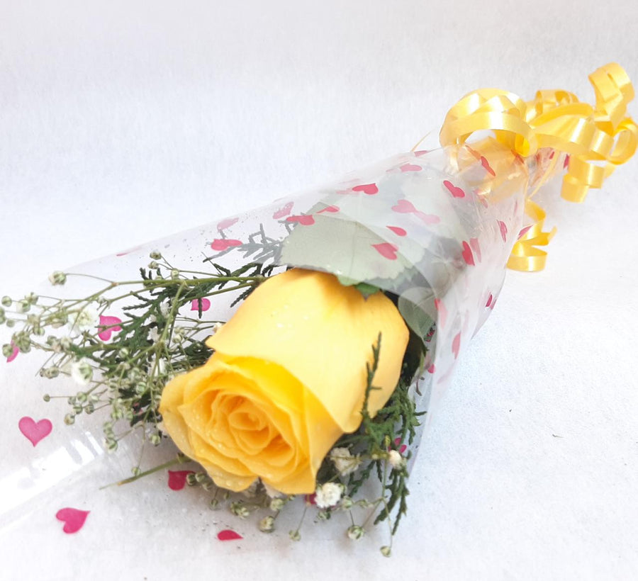 Sunshine Yellow - Women's Day Special Rose - for Midnight Flower Delivery in India 