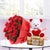 Sweet Choco Surprise- - for Midnight Flower Delivery in India -This Beautiful Plants combo consists of 20 Fresh red roses nicely wrapped with Red paper and Red ribbon bow 6 inches White Teddy A box of 16 pieces Ferrero Rocher Chocolates (200 gms) Note: While we always strive to ensure that products are accurately represented in our photographs, from season to season and subject to availability, our florists may be required to substitute one or more flowers for a variety of equal or greater quality, appearance and value. Also for cakes, Actual design and arrangement might differ based on chef, seasonal elements and ingredient availability. 