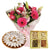 Sweet Healthy Celebration- Midnight Gift Delivery in Category | Gifts | Sweets Online -This Beautiful combination consists of 12 Mix variety flowers (5 Pink roses, 5 Pink gerbera, 2 Pink Asiatic Lilies) nicely wrapped with a Premium Pink paper and Pink ribbon bow 500 gms Kaju Katli 500 gms Mix dry fruits Note: While we always strive to ensure that products are accurately represented in our photographs, from season to season and subject to availability, our florists may be required to substitute one or more flowers for a variety of equal or greater quality, appearance and value. Also for cakes, Actual design and arrangement might differ based on chef, seasonal elements and ingredient availability. 