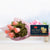 Sweetly Surprise- Online Gift Delivery In Local | Gifts | Pune | Kharadi -This Beautiful combination of flower and sweets consists of 6 Fresh Pink roses nicely wrapped with a Pink paper and Pink ribbon bow 250 gms Soan Papdi Note: While we always strive to ensure that products are accurately represented in our photographs, from season to season and subject to availability, our florists may be required to substitute one or more flowers for a variety of equal or greater quality, appearance and value. Also for cakes, Actual design and arrangement might differ based on chef, seasonal elements and ingredient availability. 