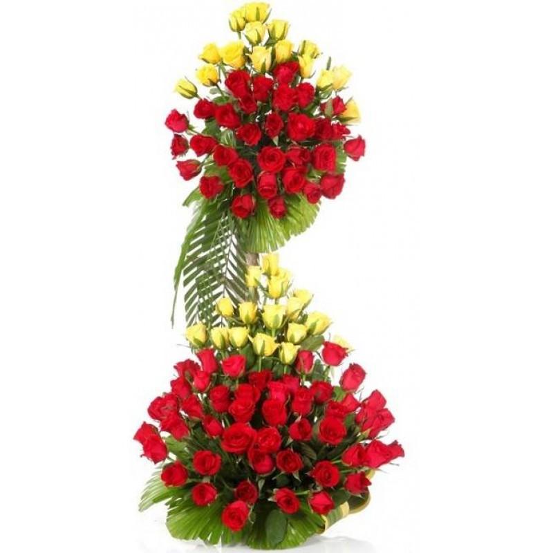 Long Flowers Arrangement - from Best Flower Delivery in India 