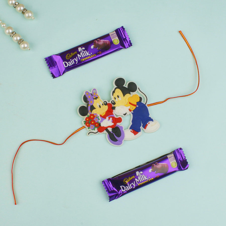 Tom & Jerry Rakhi With Chocolate - for Midnight Flower Delivery in India 