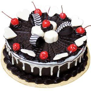 White Hearts Chocolate Cake