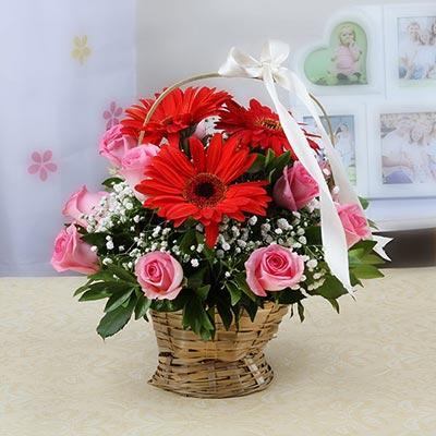 Basket Of Fresh Love - Send Flowers to India 