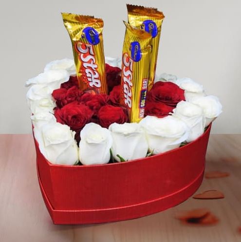 Red And White Love With choco - from Best Flower Delivery in India 