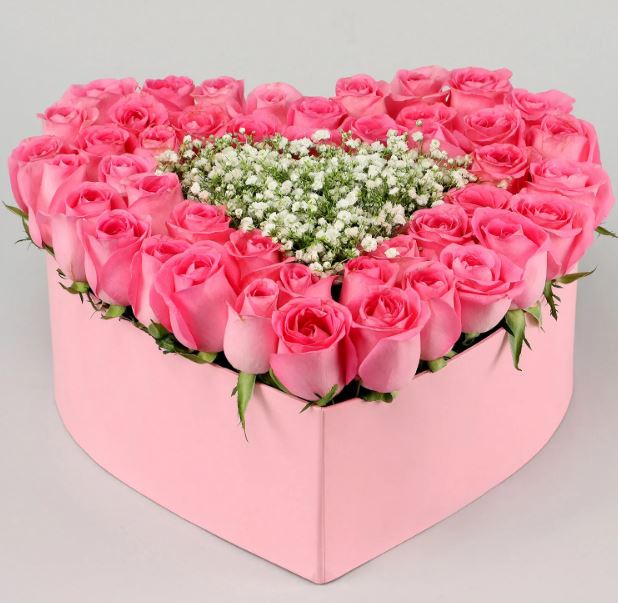 Pink Romantic Heart - from Best Flower Delivery in India 