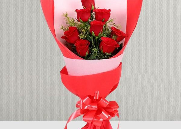 Charming Fantasy - Red Rose Hand Bouquet