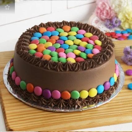 Colorful Chocolate Gems Cake