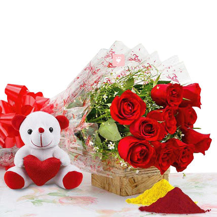 Cute Holi Hamper - for Online Flower Delivery In India 