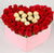 Choco Extra Delight Heart With Ferrero- - for Online Flower Delivery In India -This Beautiful Flowers Arrangement contains : 50 Red Roses and 12 Pieces Ferrero Rocher Nicely Arranged in a heart shape box While we always strive to ensure that products are accurately represented in our photographs, from season to season and subject to availability, our florists may be required to substitute one or more flowers for a variety of equal or greater quality, appearance and value. 