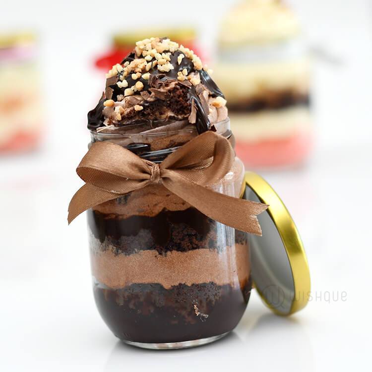 Dark Chocolate Jar Cake