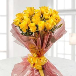 Dazzling Beauty - 20 Yellow Roses Bouquet