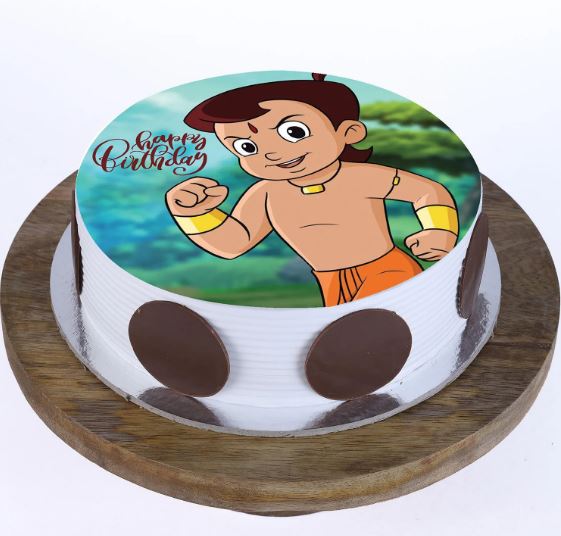 Superhero Chhota Bheem Photo Cake