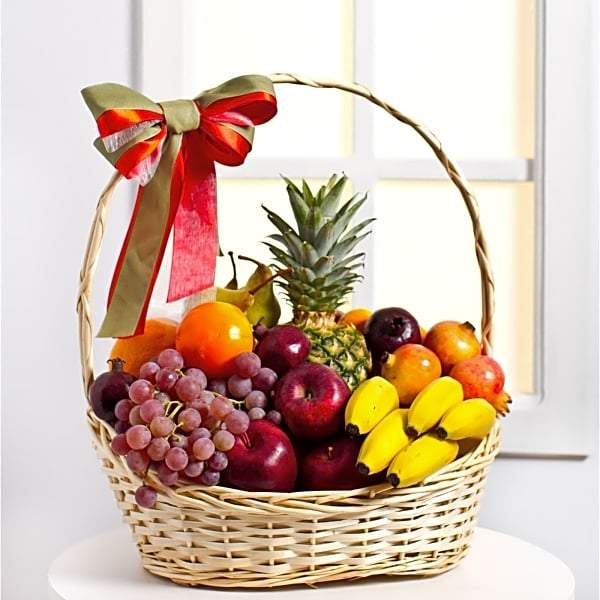 Delicious Fruit Basket - for Midnight Flower Delivery in India 