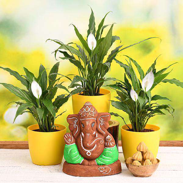 Clay Ganesha Idol For Ganesh Chaturthi