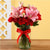 Daughter's Day Celerations Gift- Send Flowers to Occasion | Flowers | Daughters Day -This Daughter's Day Special Flowers arrangement contains: 3 Stem Pink Asiatic Lily 10 Pieces Red Carnation Seasonal leaves and fillers Nicely arranged in a beautiful Glass vase Note: While we always strive to ensure that products are accurately represented in our photographs, from season to season and subject to availability, our florists may be required to substitute one or more flowers for a variety of equal or greater quality, appearance and value. 