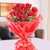 Exotic Red Roses - 12 Red Roses Bouquet- Send Flowers to Subcategory | Flowers | Roses | Noida -Product Details: 12 Red Roses Red Paper Packing Red Ribbon Bow Seasonal Fillers We all wishes for dozen of happiness and blessing in our lives and inspiring from that we are offering a bouquet with a dozen of fresh roses wrapped in a red paper packing to make the recipient feel happy and blessed. While we always strive to ensure that products are accurately represented in our photographs, from season to season and subject to availability, our florists may be required to substitute one or more flowers for a variety of equal or greater quality, appearance and value.   