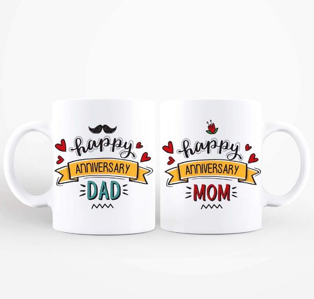 Dad Mom Anniversary Mug