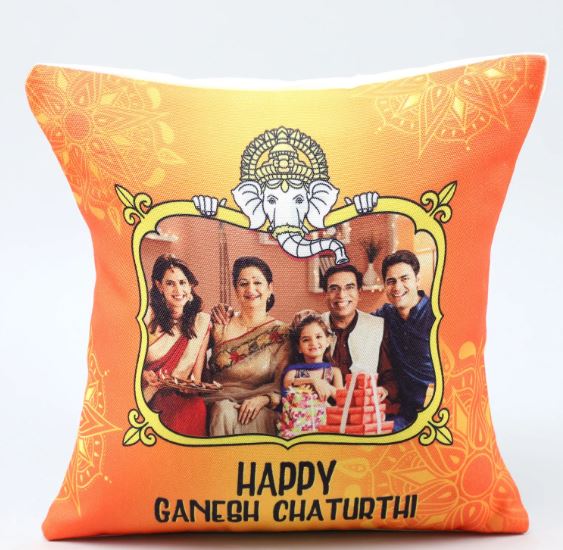 Ganesh Chaturthi Photo Cushion Gift