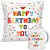 Treat Of Special Birthday- Online Gift Delivery In Category | Gifts | Personalized Birthday Mugs -This Birthday Special Gift Combo consists of: One Printed Happy Birthday Cushion One Printed Happy Birthday Mug Cushion dimensions: Approx 13 Inch x 13 Inch (Width x Height) Mug dimensions: Approx Height: 4 inches & Diameter: 3 inches Shipping Instructions: Soon after the order has been dispatched, you will receive a tracking number that will help you trace your gift. Since this product is shipped using the services of our courier partners, the date of delivery is an estimate. We will be more than happy to replace a defective product, please inform us at the earliest and we shall do the needful. Deliveries may not be possible on Sundays and National Holidays. Kindly provide an address where someone would be available at all times since our courier partners do not call prior to delivering an order. Redirection to any other address is not possible. Exchange and Returns are not possible. Care Instructions: For Cushion: Always hand wash the cover, using a mild detergent. Never put it in a washing machine. You can also get it dry cleaned. For Mug: This mug is made of ceramic and is breakable. It is microwave safe and dishwasher safe. Clean it with a sponge. Do not scrub. Note: The photos are indicative. Occasionally, we may need to substitute product with equal or higher value due to temporary and/or regional unavailability issues. 