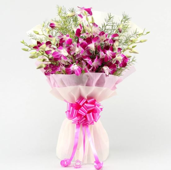 Gorgeous Purple Orchids - for Flower Delivery in India 