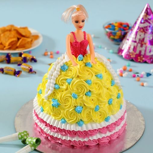 Being Barbie Doll Theme Cake