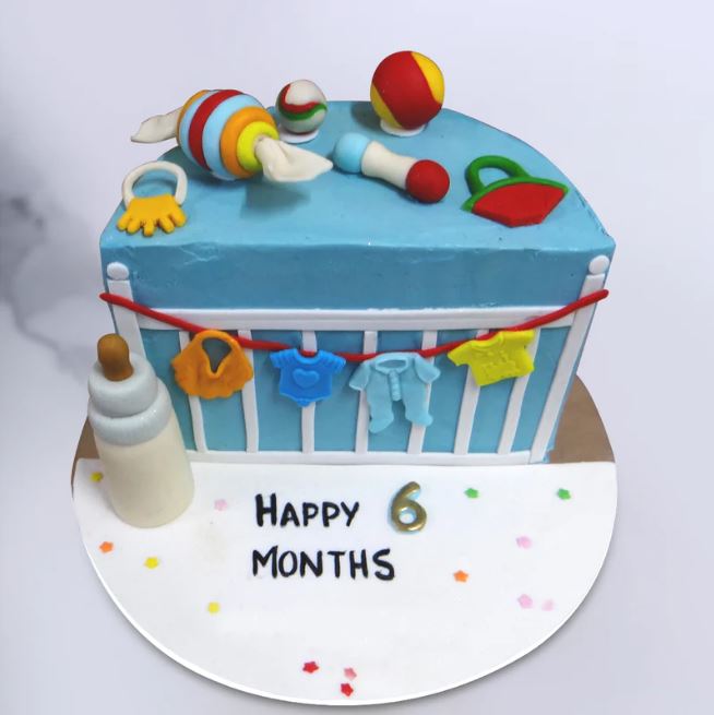 Happy Six Months Cake - for Online Flower Delivery In India 