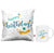 Birtthday Treat Special Surprise- - for Midnight Flower Delivery in India -This Birthday Special Gift Combo consists of: One Printed Happy Birthday Cushion One Printed Happy Birthday Mug Cushion dimensions: Approx 13 Inch x 13 Inch (Width x Height) Mug dimensions: Approx Height: 4 inches & Diameter: 3 inches Shipping Instructions: Soon after the order has been dispatched, you will receive a tracking number that will help you trace your gift. Since this product is shipped using the services of our courier partners, the date of delivery is an estimate. We will be more than happy to replace a defective product, please inform us at the earliest and we shall do the needful. Deliveries may not be possible on Sundays and National Holidays. Kindly provide an address where someone would be available at all times since our courier partners do not call prior to delivering an order. Redirection to any other address is not possible. Exchange and Returns are not possible. Care Instructions: For Cushion: Always hand wash the cover, using a mild detergent. Never put it in a washing machine. You can also get it dry cleaned. For Mug: This mug is made of ceramic and is breakable. It is microwave safe and dishwasher safe. Clean it with a sponge. Do not scrub. Note: The photos are indicative. Occasionally, we may need to substitute product with equal or higher value due to temporary and/or regional unavailability issues. 