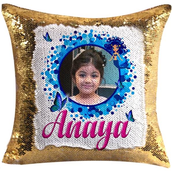 Birthday Sequin Cushion Premium - for Online Flower Delivery In India 