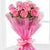 Good Morning Love - 12 Pink Roses Bouquet- Send Flowers to Category | Flowers | Midnight Flower Delivery - Product Details: 12 Pink Roses Fresh Green and White Fillers Pink Cellophane Packing For your special occasions and day to day events for which you want to gift a present to your loved ones, we have something for you a bouquet of 12 pink roses nicely wrapped in a cellophane packing to amaze the recipient. While we always strive to ensure that products are accurately represented in our photographs, from season to season and subject to availability, our florists may be required to substitute one or more flowers for a variety of equal or greater quality, appearance and value. 