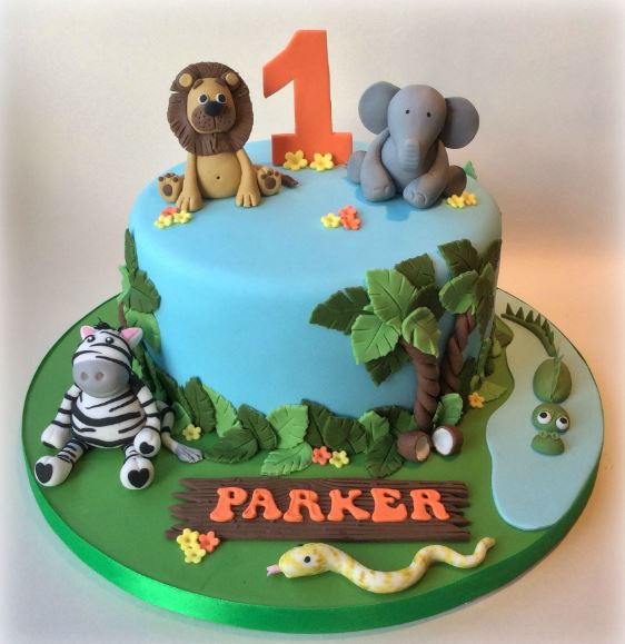 Jungle Theme Cake - for Midnight Flower Delivery in India 