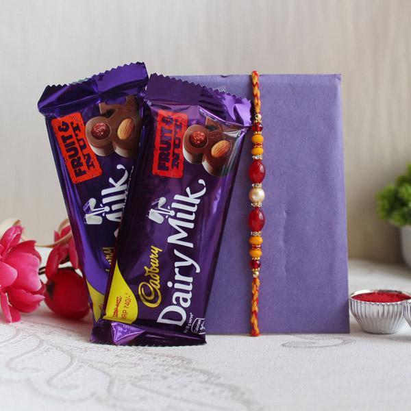 Happiness Of Chocolates With Rakhi - from Best Flower Delivery in India 