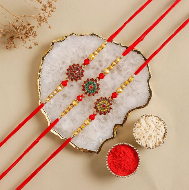 Premium Three Rakhi Set– Bloomsvilla