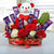Hello Cutie- - for Midnight Flower Delivery in India -Product Details: 4 Red Roses 4 White Roses 10 Dairy Milk Chocolates 13 gm 6 inches White Teddy Basket Seasonal Fillers If you are confused about how to start a love story and how to proceed? Then we have a package for you which is offering a mixture of all the necessary items which will join together and serve the purpose. Here we have 4 red roses and 4 white roses nicely placed in a basket along with a 6 inches white teddy and 10 Dairy milk chocolates.   While we always strive to ensure that products are accurately represented in our photographs, from season to season and subject to availability, our florists may be required to substitute one or more flowers for a variety of equal or greater quality, appearance and value. 