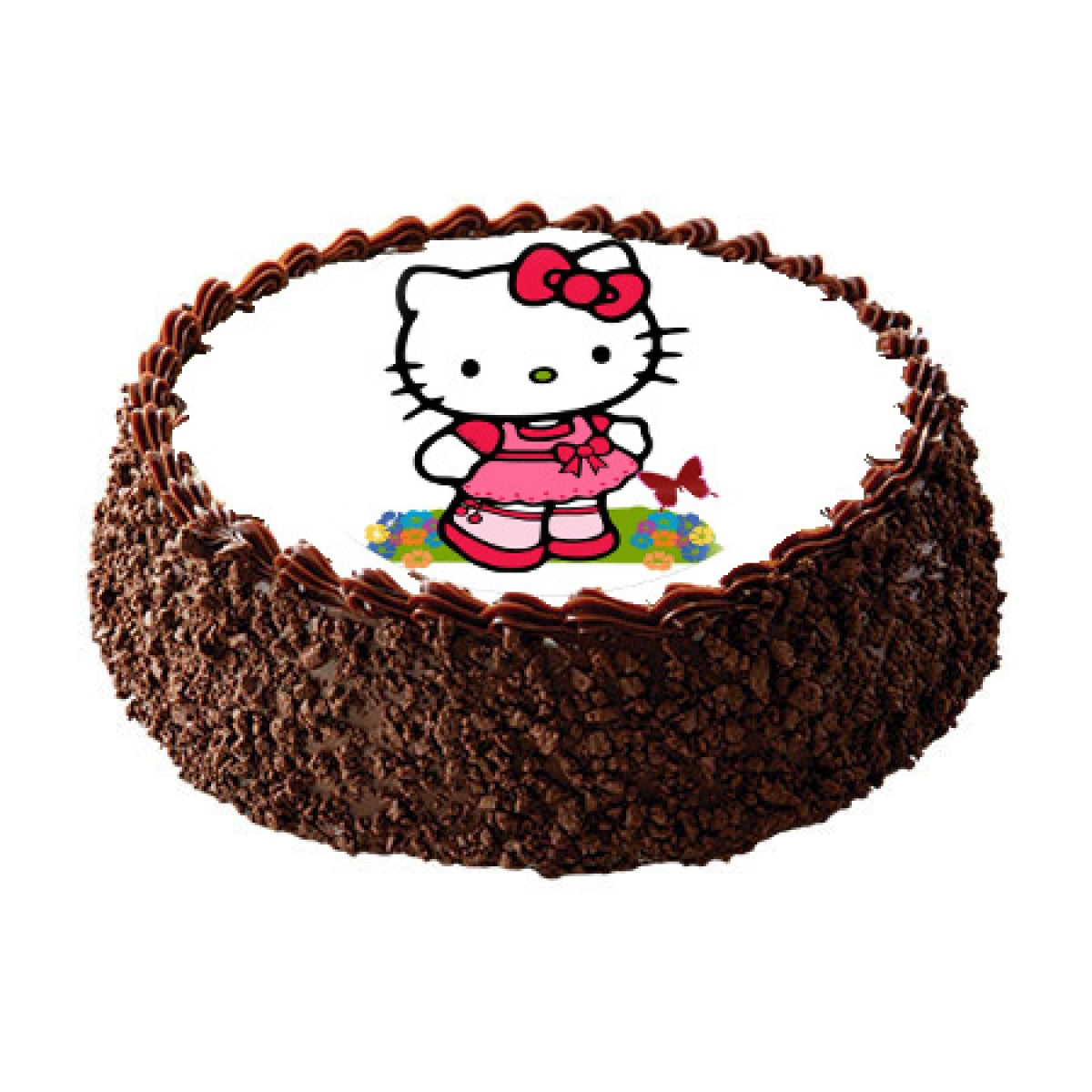 Chocolaty Hello Kitty Photo Cake