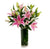 Pleasurable Lilies For My Daughter- Online Flower Delivery In Occasion | Flowers | Daughters Day -This Daughter's Day Special Flowers arrangement contains: 5 Stem Pink Oriental Lilies Seasonal leaves and fillers Nicely arranged in a Glass vase Note: While we always strive to ensure that products are accurately represented in our photographs, from season to season and subject to availability, our florists may be required to substitute one or more flowers for a variety of equal or greater quality, appearance and value. 