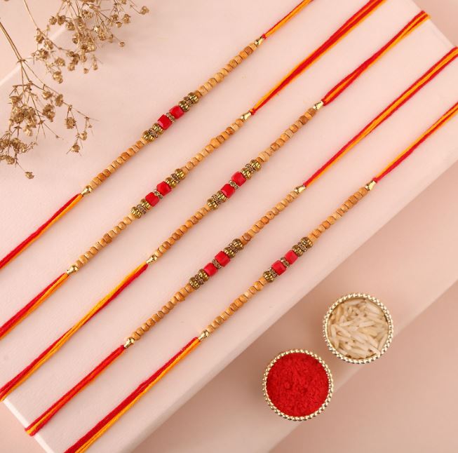 Delight Five Rakhi - for Flower Delivery in India 