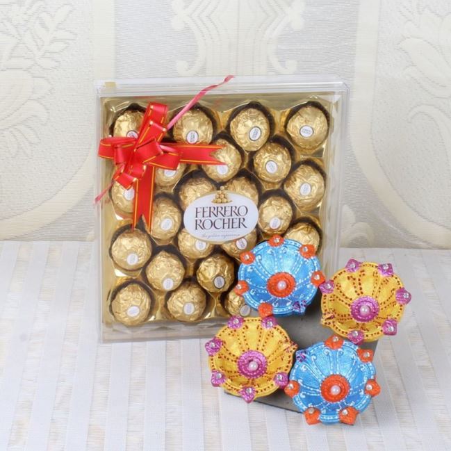 Wow Ferrero Premium Surprise - for Flower Delivery in India 